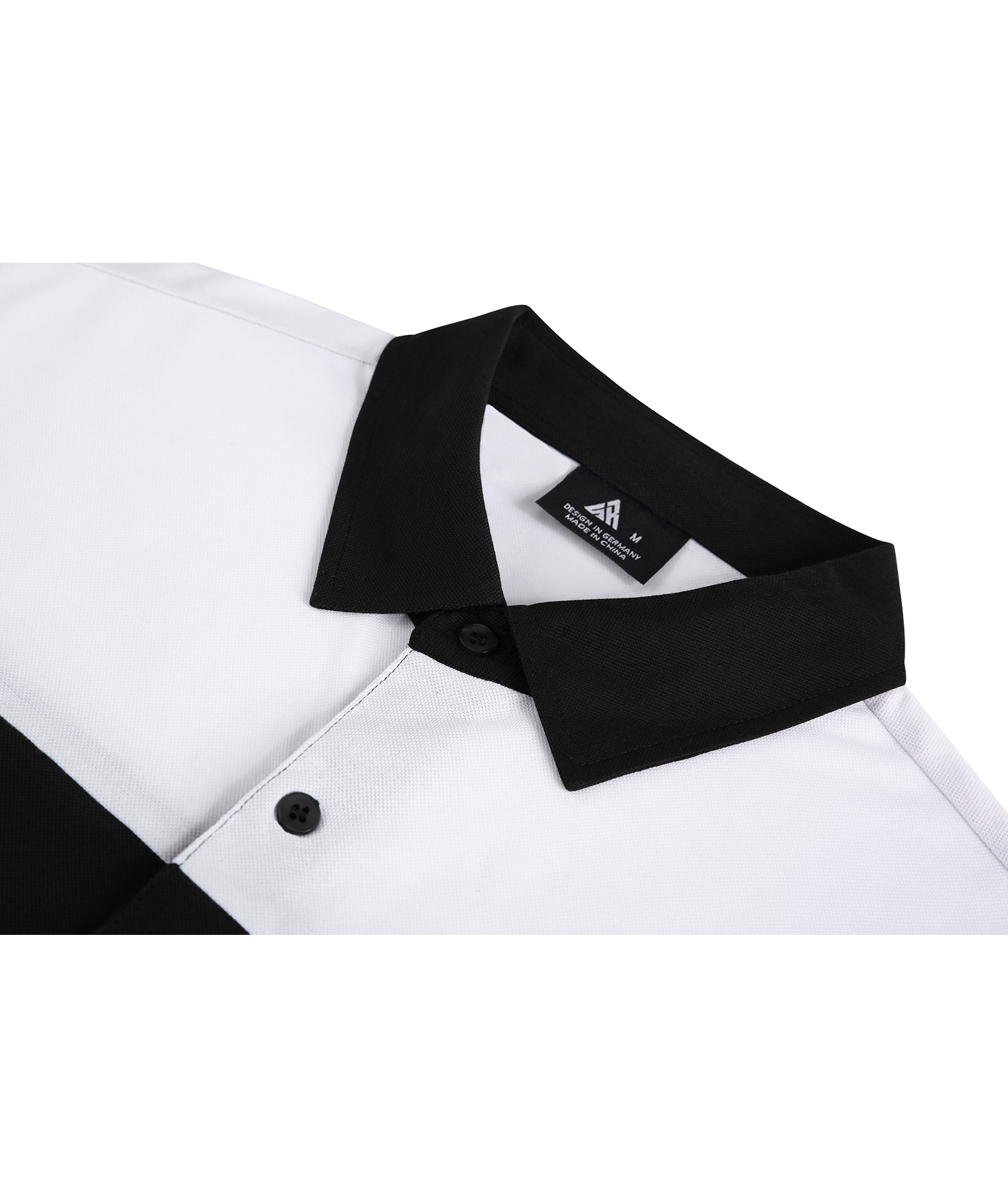 ZITY Men's Button Up Color Block Slim Fit Polo Shirt-CFMPO00104