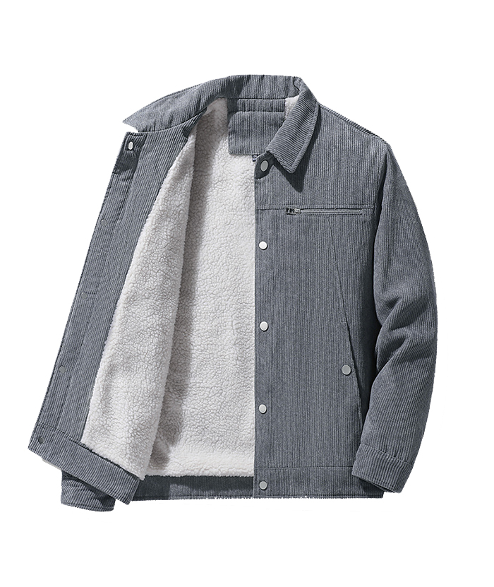 ZITY Men's Oversize Long Sleeve Fleece Jacket-DUMCO05445