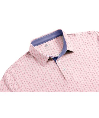 ZITY Men's Printed Dri Fit Performance Golf Polo Shirt-CUMPO05189 