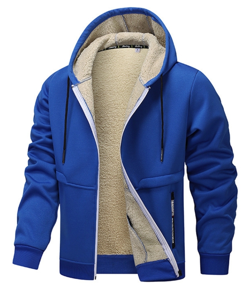 ZITY Men's Fleece Jacket Side Pocket with Zipper Casual Hoodie-DUMFH04877 | Zitysports