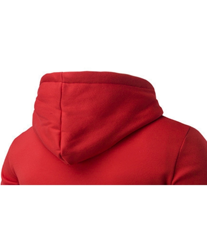 ZITY Men's Long Sleeve Solid Color Fleece Kangaroo Pocket Hoodie-DUMFH04879 | Zitysports