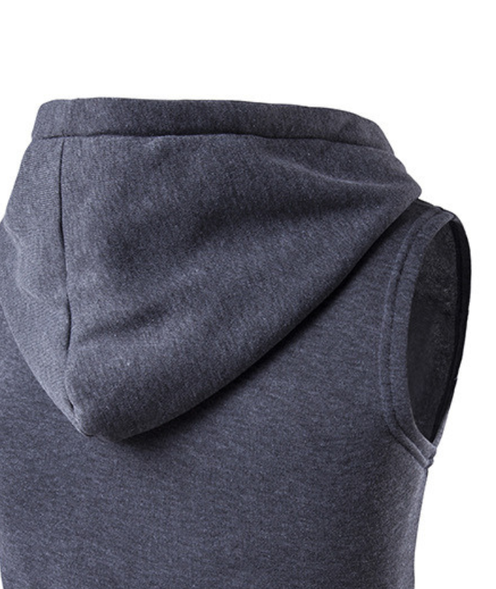 ZITY Men's Zipper Pocket Sleeveless Gym hoodie-DUMMG04965|Zitysports