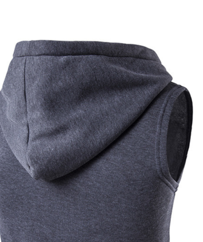ZITY Men's  Zipper Pocket Sleeveless Gym hoodie-DUMMG04965|Zitysports
