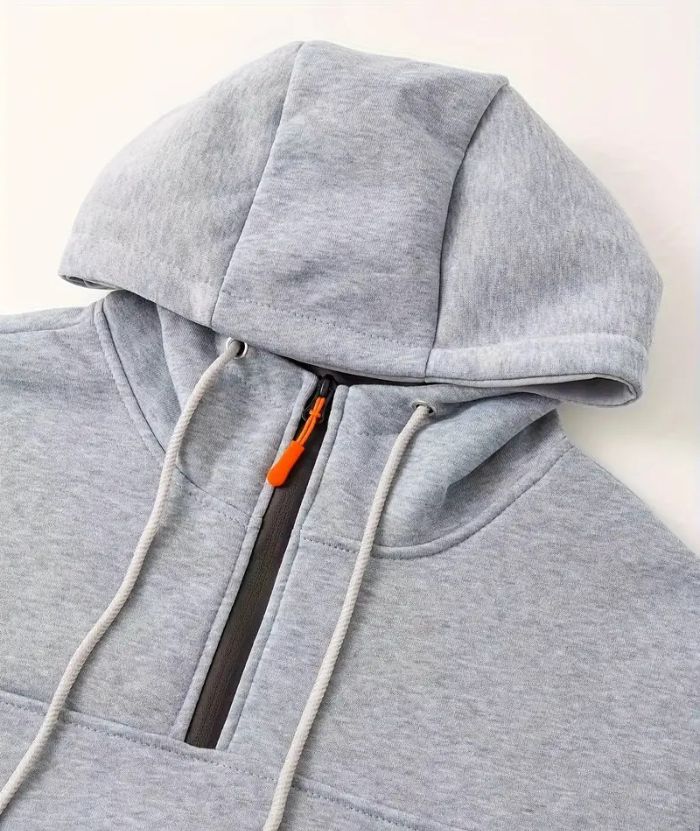 ZITY Men's Long Sleeve Breathable Casual Hoodie with Kangaroo Pocket-DUMFH04948|Zitysports