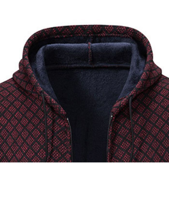ZITY Men's Knitted Zip-Up Long Sleeve Hoodie-DUMFH05055|Zitysports