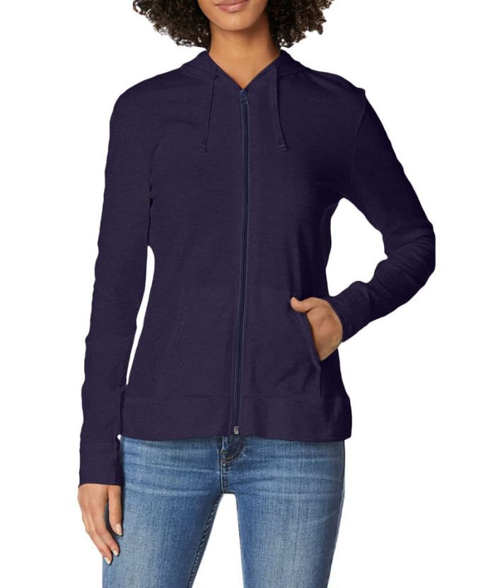 ZITY Women's Light Weight Long Sleeve Full Zipper Casual Hoodie-DUWHD04912|Zitysports