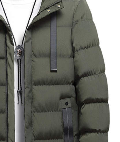 ZITY Men's Full Zipper Hooded Puffer Jacket-DUMCO05579