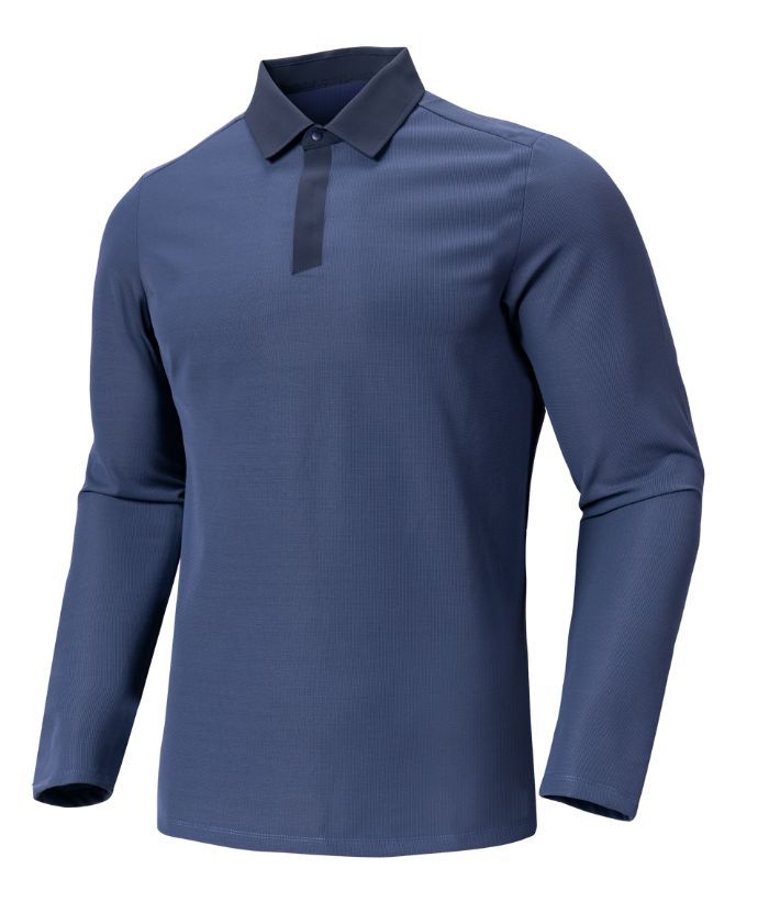 ZITY Men's Long Sleeve Business Polo Shirt-8901