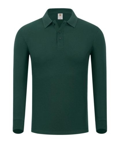 ZITY Unisex Long Sleeve Slim Fit Lapel Polo Shirt-DUMLP05922