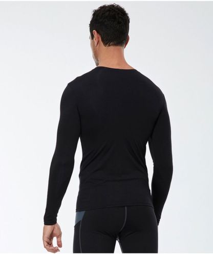 ZITY Men's Long Sleeve Round Neck Compression T-Shirt-DUMLS05951