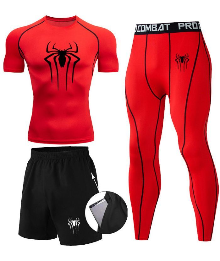 ZITY Men's Dri Fit Three Piece Compression Suit-DUMTR05987