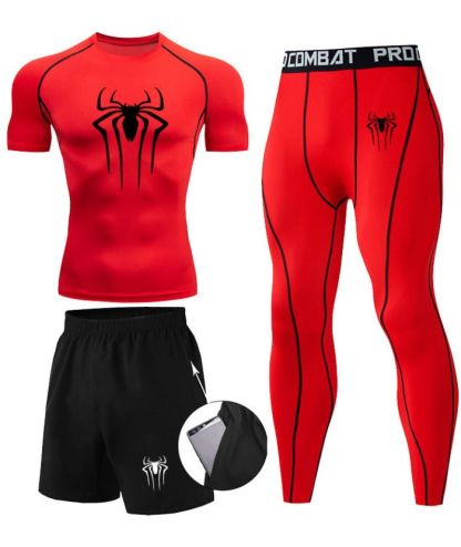 ZITY Men's Dri Fit Three Piece Compression Suit-DUMTR05987