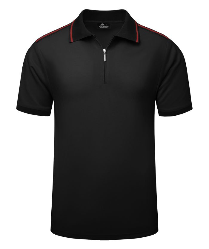 ZITY Men's Quarter Zipper Dri Fit Polo Shirt-CUMPO02198