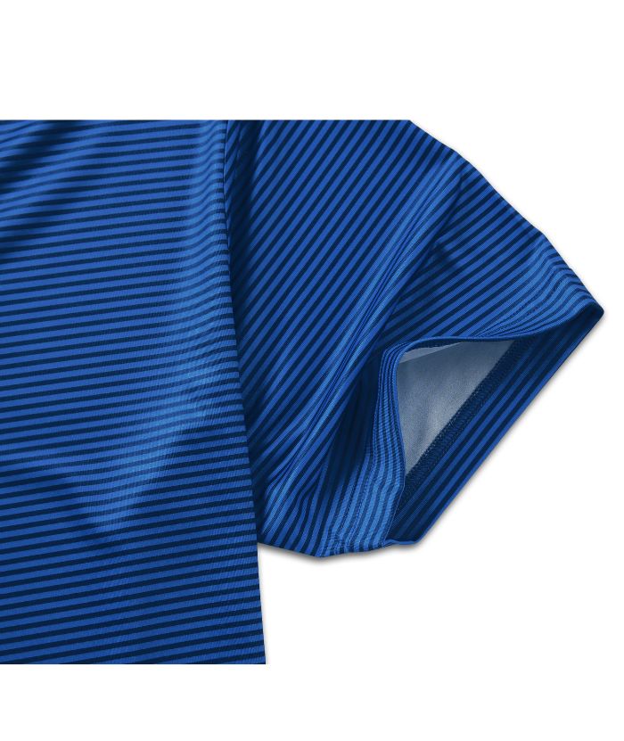 ZITY Men's Button Up Stripe Polo Shirt-CFMPO00062