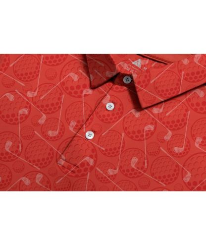 ZITY Men's Printed Dri Fit Performance Golf Polo Shirt-CUMPO05189 