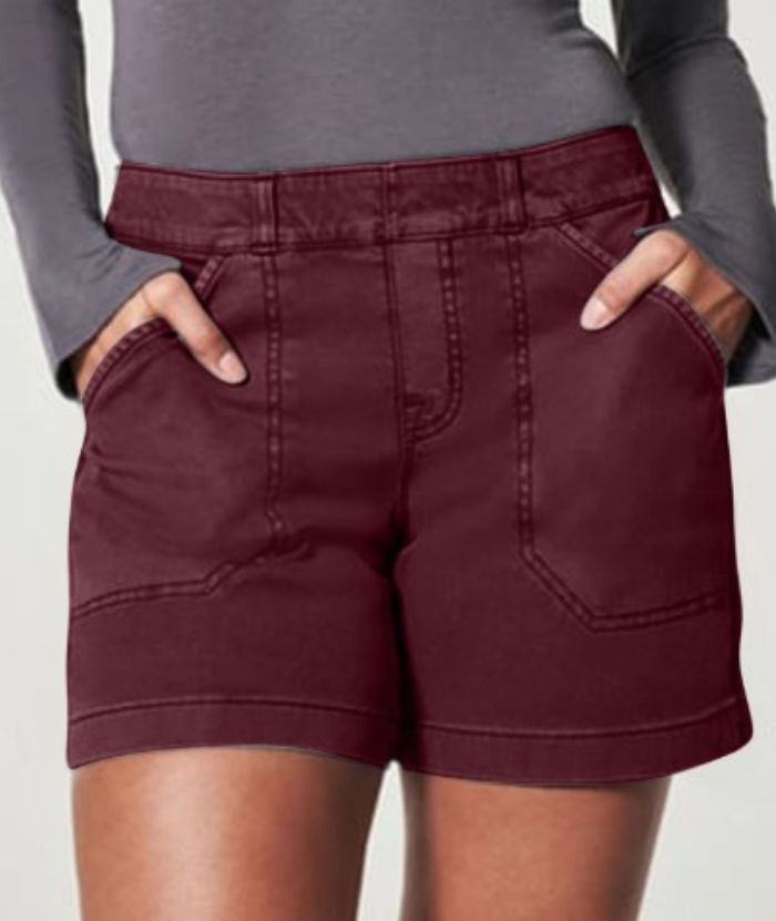 ZITY Women's Stretch Twill Ankle Cargo Shorts-DUWSH06169