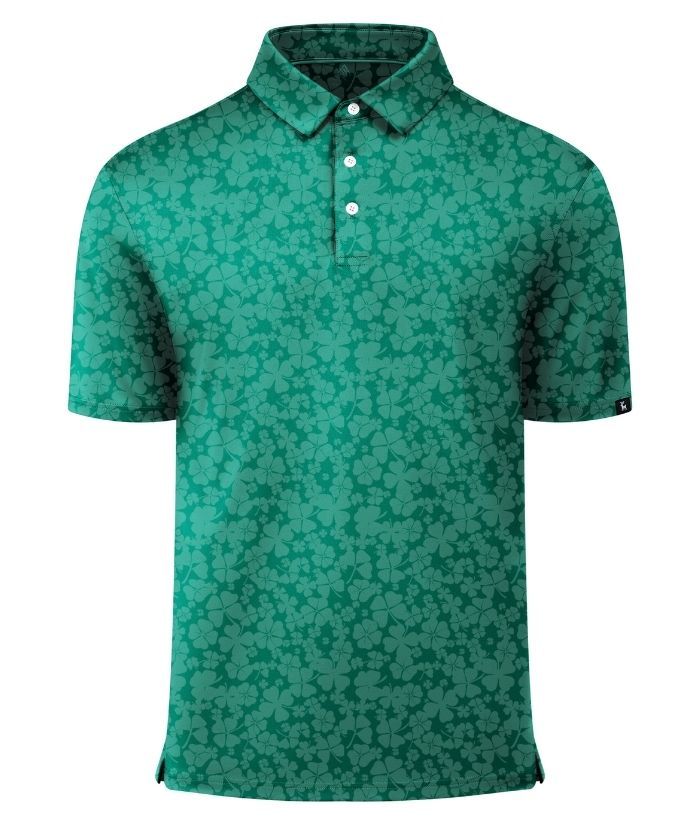 ZITY Men's Button Up Slim Fit Printed Polo Shirt-CUMPO05195