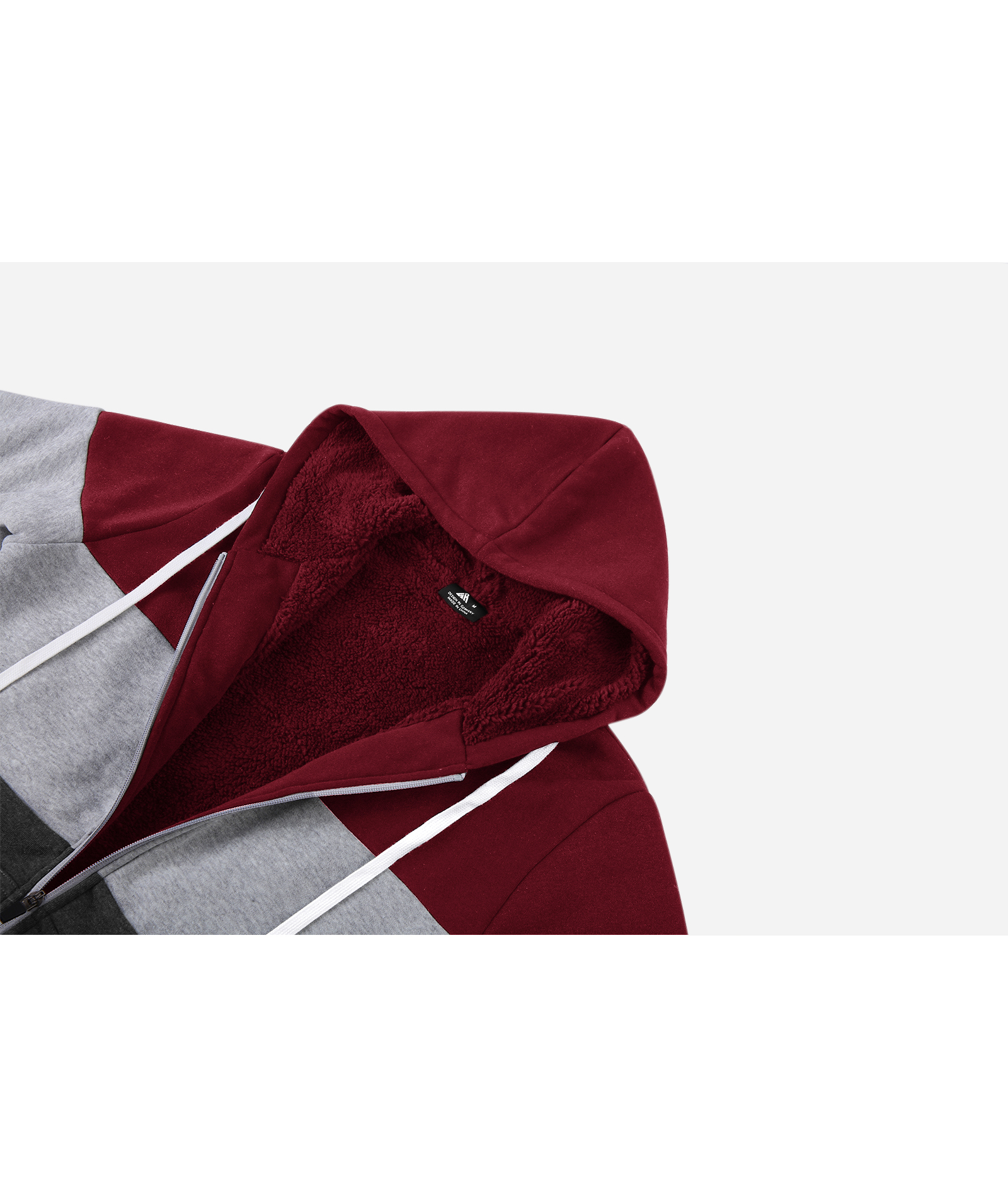 ZITY Women's Color Block Full Zipper Fleece Hoodie-CFWWT00007