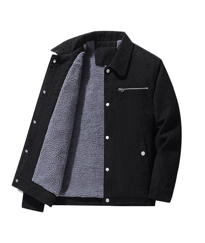 ZITY Men's Oversize Long Sleeve Fleece Jacket-DUMCO05445