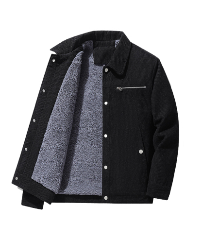 ZITY Men's Oversize Long Sleeve Fleece Jacket-DUMCO05445