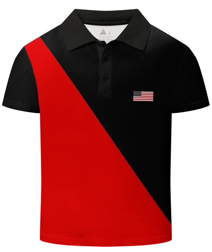 ZITY Kid's Summer Color Block Dri Fit Golf Polo Shirt-CUBPO02402