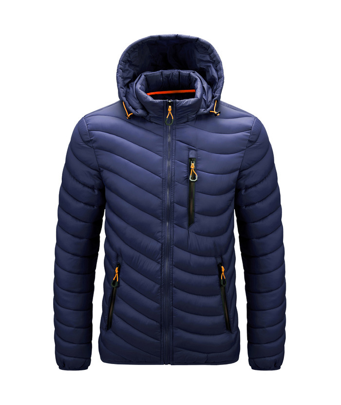 ZITY Men's Stand Collar Hooded Lightweight Puffer Jacket-22913 | Zitysports