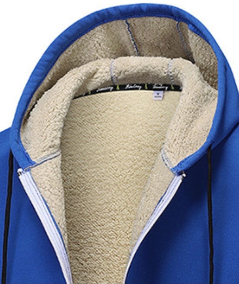 ZITY Men's Fleece Jacket Side Pocket with Zipper Casual Hoodie-DUMFH04877 | Zitysports
