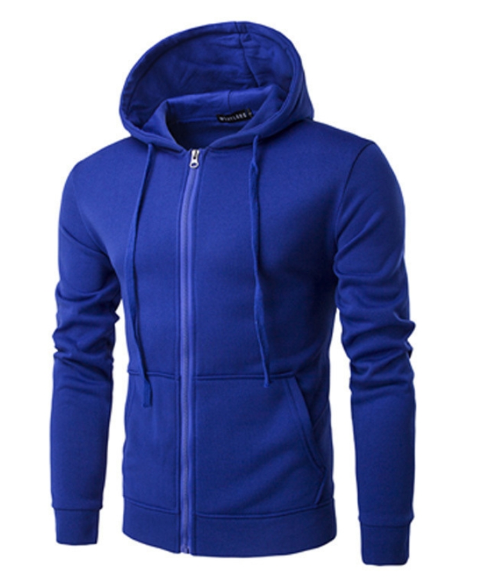 ZITY Men's Long Sleeve Solid Color Fleece Kangaroo Pocket Hoodie-DUMFH04879 | Zitysports