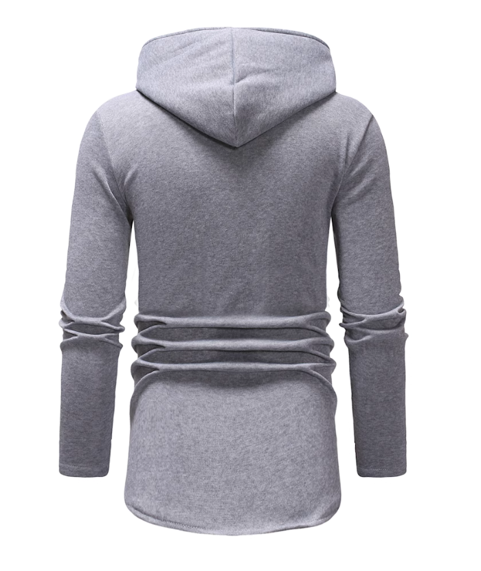 ZITY Men's Sweatshirt Oblique Zipper Stitching Design Hoodie-DUMHD04971|Zitysports