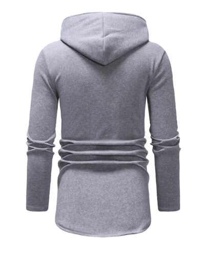 ZITY Men's Sweatshirt Oblique Zipper Stitching Design Hoodie-DUMHD04971|Zitysports