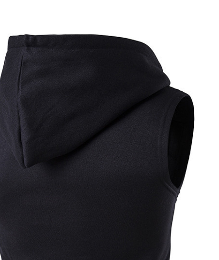 ZITY Men's Zipper Pocket Sleeveless Gym hoodie-DUMMG04965|Zitysports