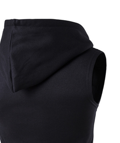 ZITY Men's  Zipper Pocket Sleeveless Gym hoodie-DUMMG04965|Zitysports