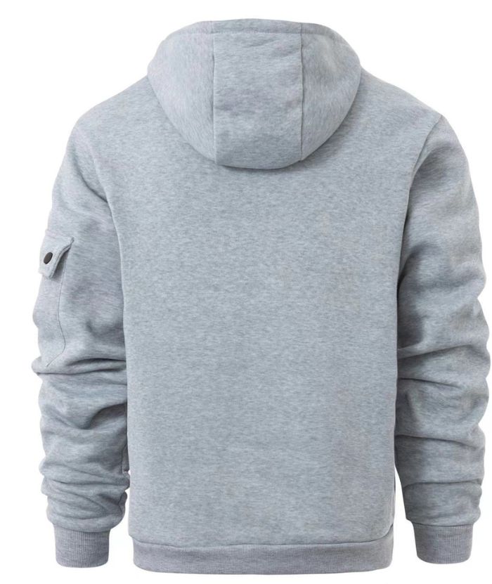 ZITY Men's Long Sleeve Breathable Casual Hoodie with Kangaroo Pocket-DUMFH04948|Zitysports