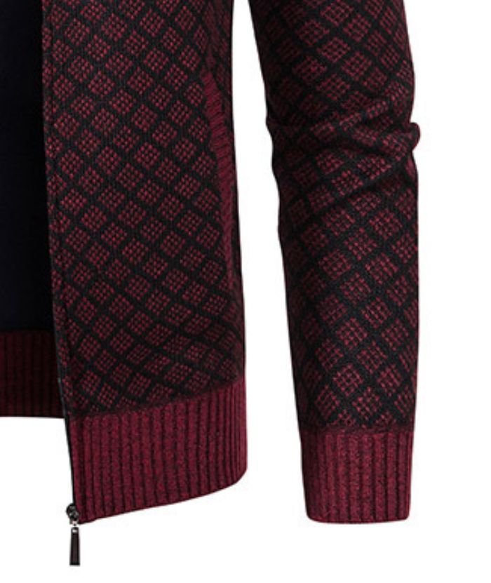 ZITY Men's Knitted Zip-Up Long Sleeve Hoodie-DUMFH05055|Zitysports