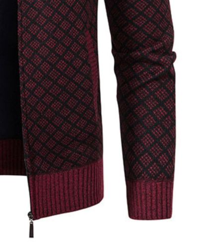 ZITY Men's Knitted Zip-Up Long Sleeve Hoodie-DUMFH05055|Zitysports