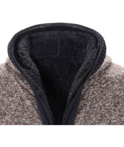 ZITY Men's Knitted Long Sleeve Full Zip Up Plus Size Casual Hoodie-DUMSW05059|Zitysports