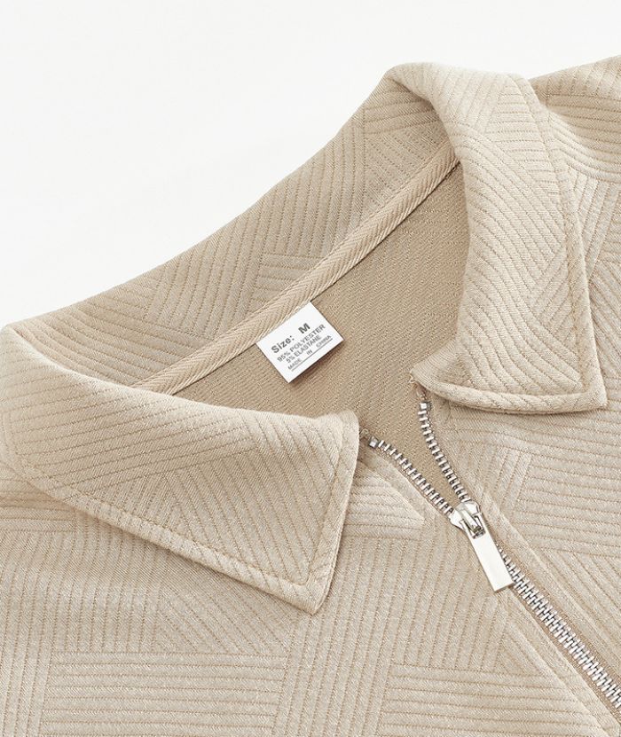 ZITY Men's Long Sleeve Solid Color Casual Polo Sweater-DUMHD05092|Zitysports