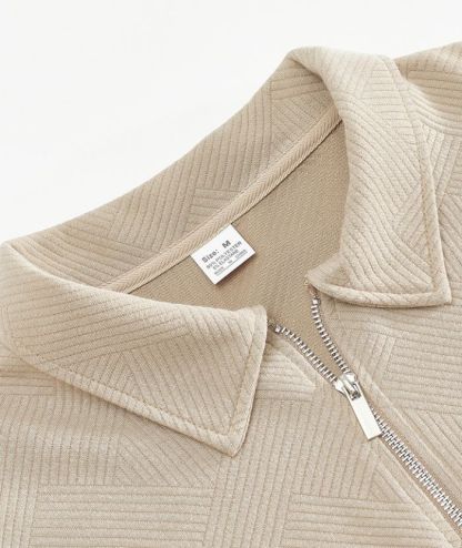 ZITY Men's Long Sleeve Solid Color Casual Polo Sweater-DUMHD05092|Zitysports