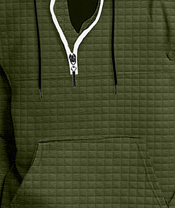 ZITY Men's Trendy Fashion Waffle Knit Sweatshirt Hoodie-DUMFH04886|Zitysports
