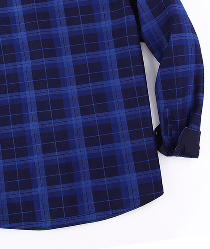 ZITY Men's Slim Fit Long Sleeve Plaid Shirt-DUMJA05351|Zitysports