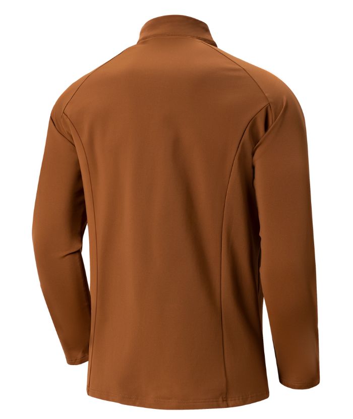 ZITY Men's Quarter Zip Long Sleeve Polo Shirt-88120