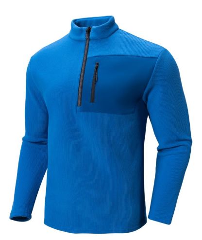 ZITY Men's Long Sleeve Quarter Zip Sports Polo Shirt-88188