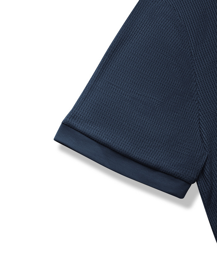 ZITY Men's Slim Fit Button Up Summer T-Shirt-CUMSS01031