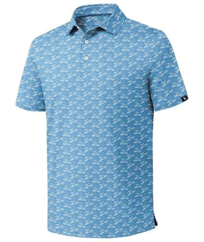 ZITY Men's Button Up Casual Print Polo Shirt-CUMPO06176