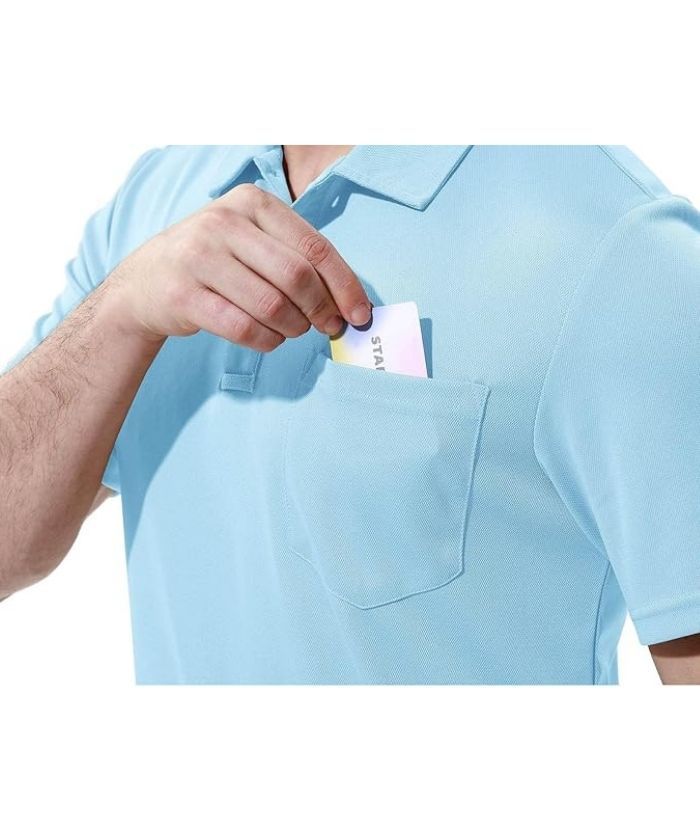 ZITY Men's Button Up Quick Dri Casual Polo Shirt-CEMPO03494