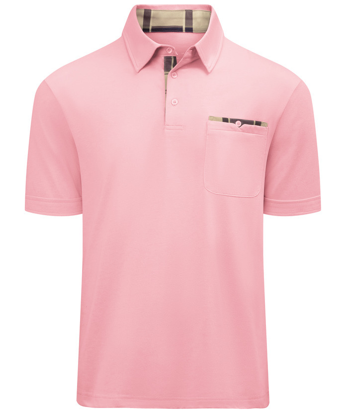 ZITY Men's Solid Color Slim Fit Pocket Polo Shirt-CUMPO01151