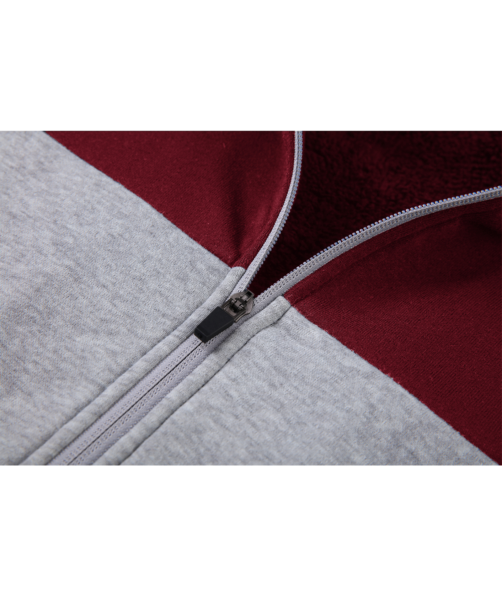 ZITY Women's Color Block Full Zipper Fleece Hoodie-CFWWT00007