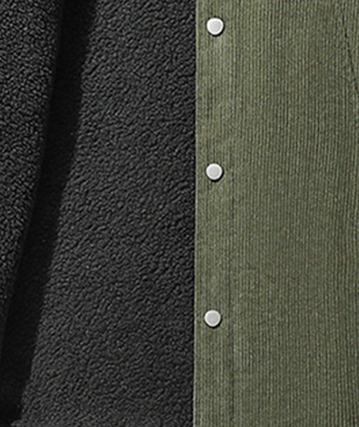 ZITY Men's Oversize Long Sleeve Fleece Jacket-DUMCO05445