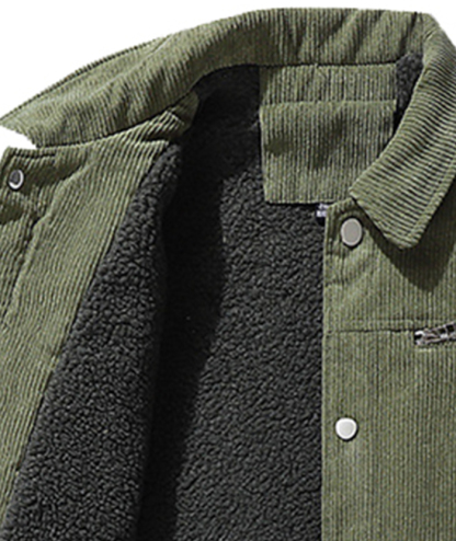 ZITY Men's Oversize Long Sleeve Fleece Jacket-DUMCO05445