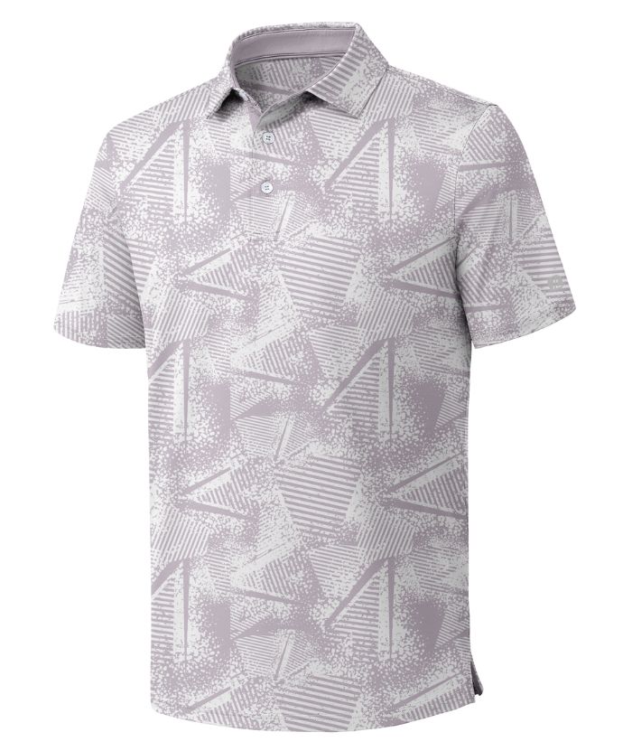ZITY Men's Printed Dri Fit Performance Golf Polo Shirt-CUMPO05189 